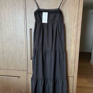 Zara poplin maxi dress cotton